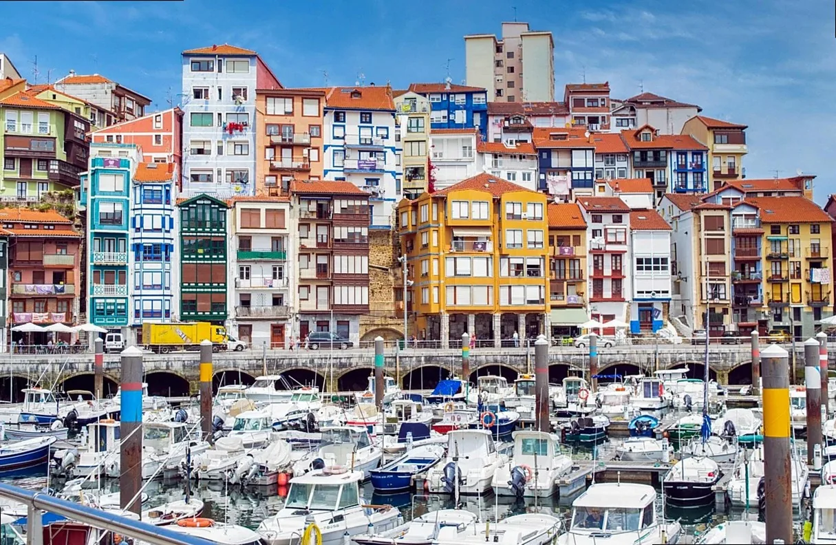 landscape, port, boats, nature, people, buildings, darling, clouds, colorful, sea