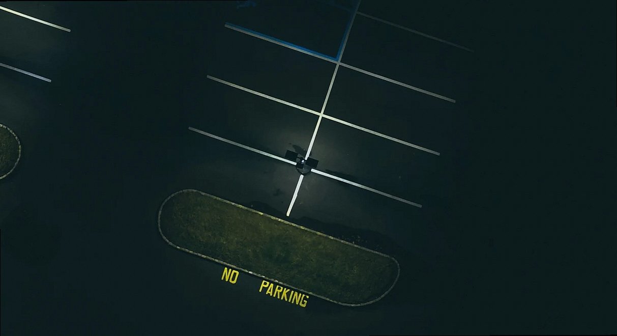 dark, night, light, aerial, field, runway, parking, lot, outside, outdoor, caution, runway, runway, runway, runway, runw